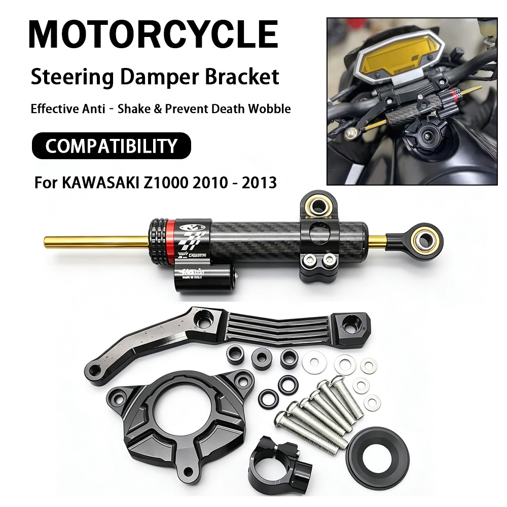 Steering Damper Stabilizer Kit Cnc - مجموعة تثبيت مثبت توجيه الدراجة النارية
